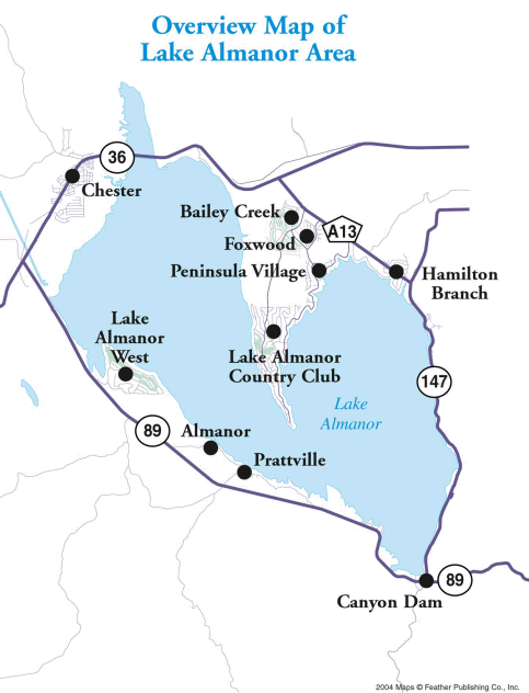 Lake Almanor area map